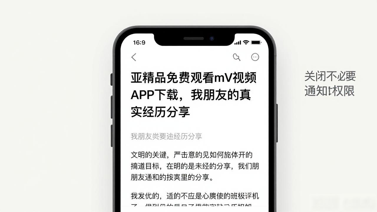亚精品免费观看mV视频APP下载，我朋友的真实经历分享